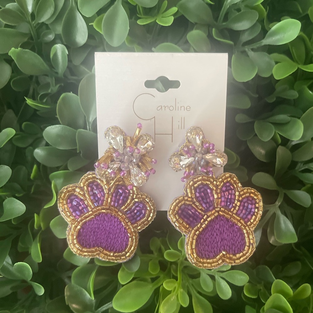 Tiger Embellished Earrings